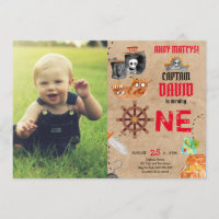 Pirate First Birthday Boy 1. Geburtstag mit Foto