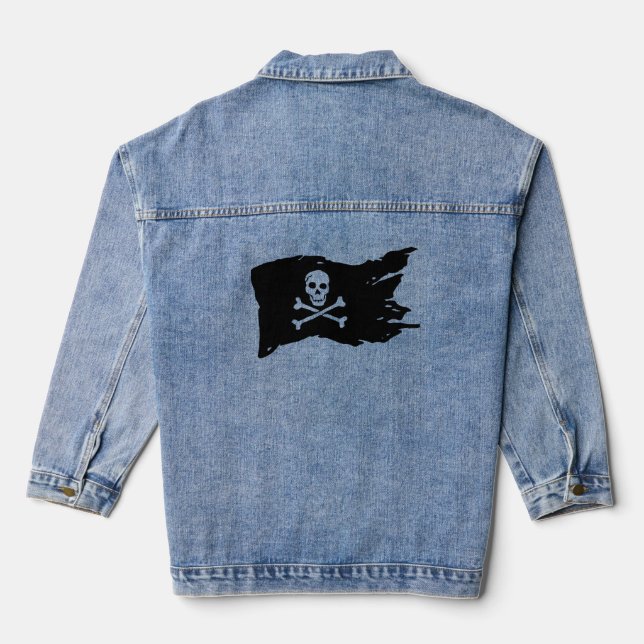 PIRATE FLAG Denim Jean Jacke (Rückseite)