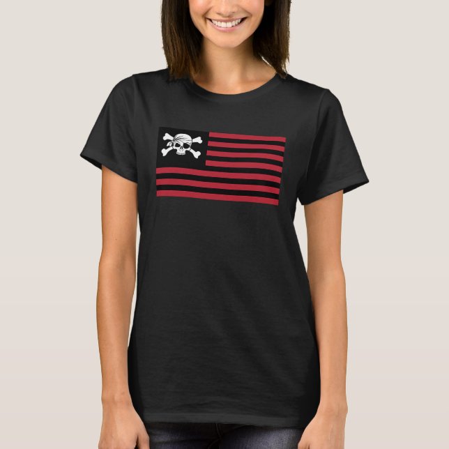 Pirate Flag Theme For Talk Like A Pirate Day T-Shirt (Vorderseite)