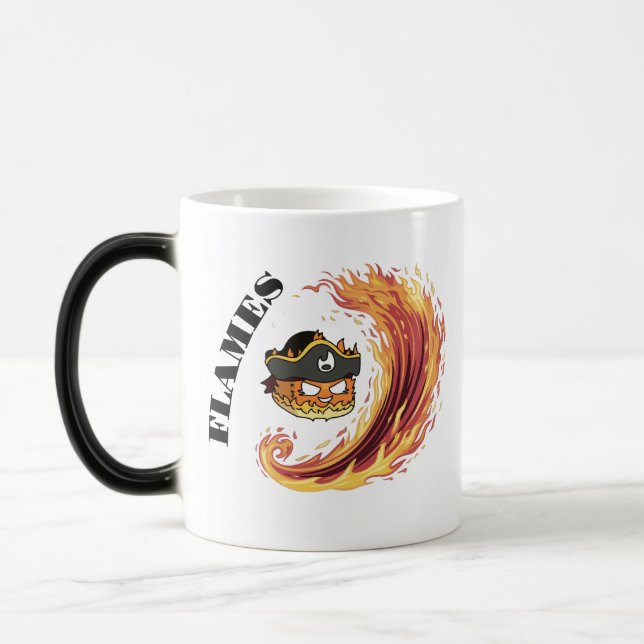 Pirate Flames Tasse - Fiery Swashbuckling Design (Links)