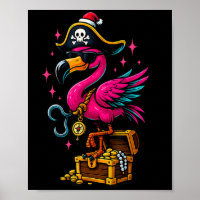 Pirate Flamingo Adventure Map Piratenflagge Hallow