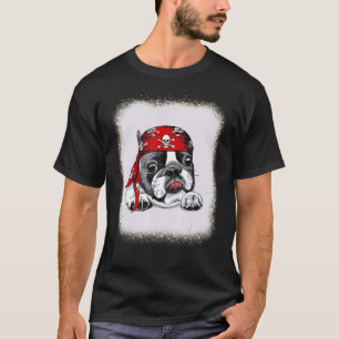 Pirate French Bull dog Liebe oder Vater Mama Leopa T-Shirt