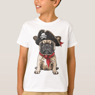 Pirate French Bulldog Skull Crossbones T-Shirt