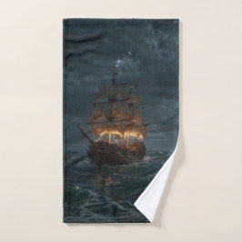 Pirate Galleon auf dem spanischen Maine Handtuch