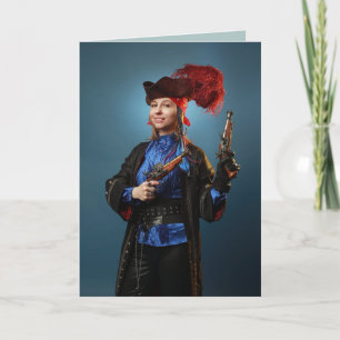 PIRATE GIRL BIRTHDAY CARD KARTE