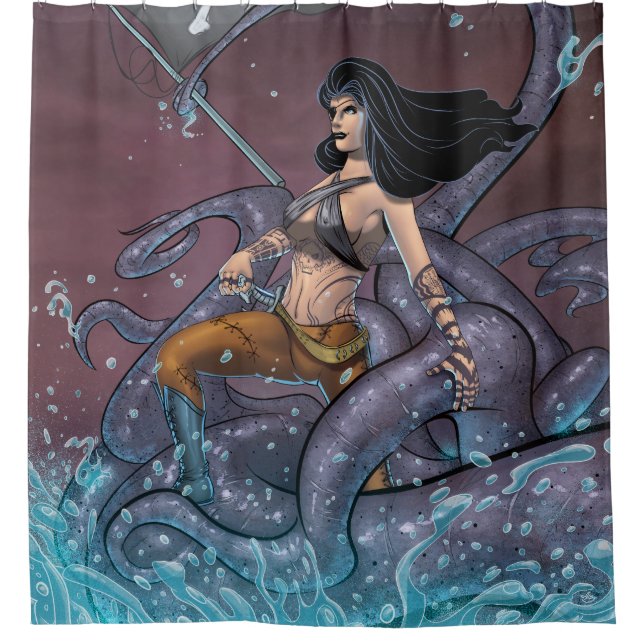 Pirate Girl Duschvorhang (Vorderseite)