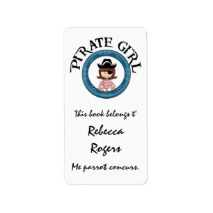 Pirate Girl Label Adressaufkleber
