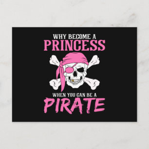 Pirate Girl Pirate Gift Girl Postkarte