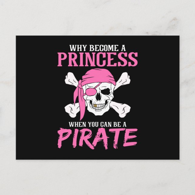 Pirate Girl Pirate Gift Girl Postkarte (Vorderseite)