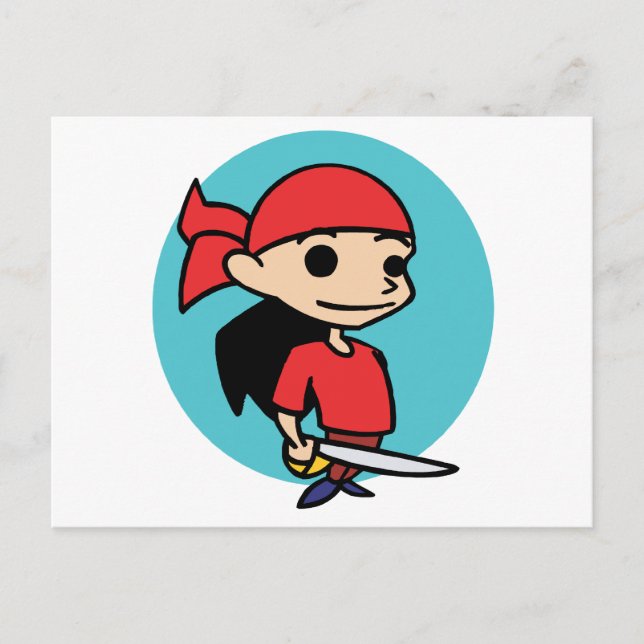 Pirate Girl Postkarte (Vorderseite)
