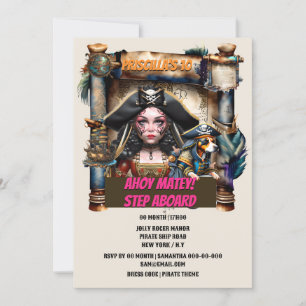 Pirate Girl Schatz Karte Geburtstag Thema Party