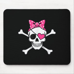 Pirate Girl Skull Herzstück Outfit Kleinkind Valen Mousepad