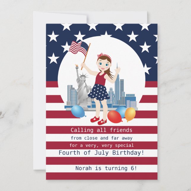 Pirate Girl Treasure Karte Geburtstagsparty (Vorderseite)