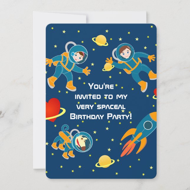 Pirate Girl Treasure Karte Geburtstagsparty (Vorderseite)