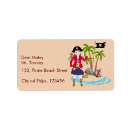 Pirate Girl Treasure Karte Geburtstagsparty Adressaufkleber
