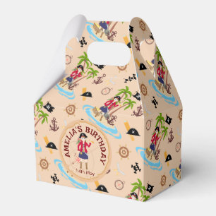 Pirate Girl Treasure Karte Geburtstagsparty Geschenkschachtel