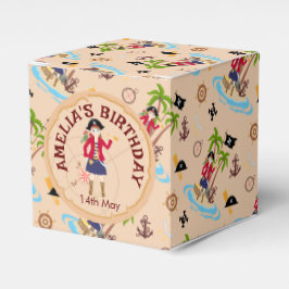 Pirate Girl Treasure Karte Geburtstagsparty Geschenkschachtel