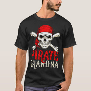 Pirate Grandma Funny Familie Geburtstagsparty Hall T-Shirt