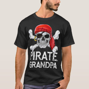 Pirate Grandpa Piratenflagge Vatertag Geschenke Fa T-Shirt