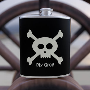 Pirate Grog Niedlich Skull & Crossbones Hüftkolben Flachmann