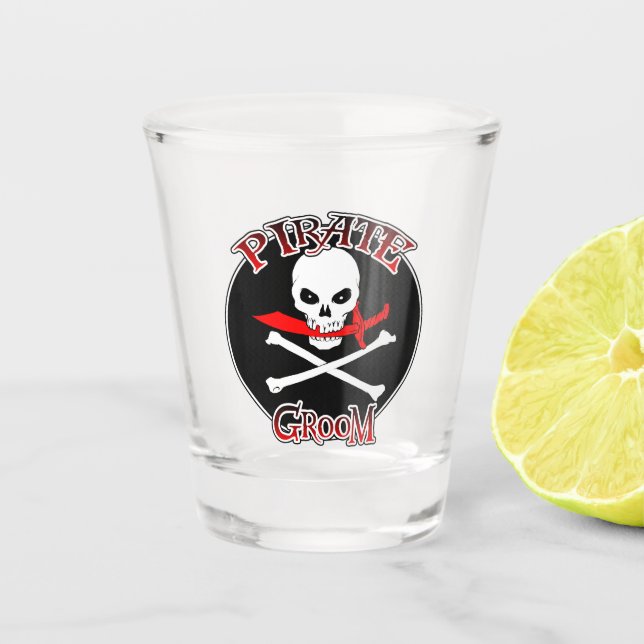 Pirate Groom Schnapsglas (Vorderseite)