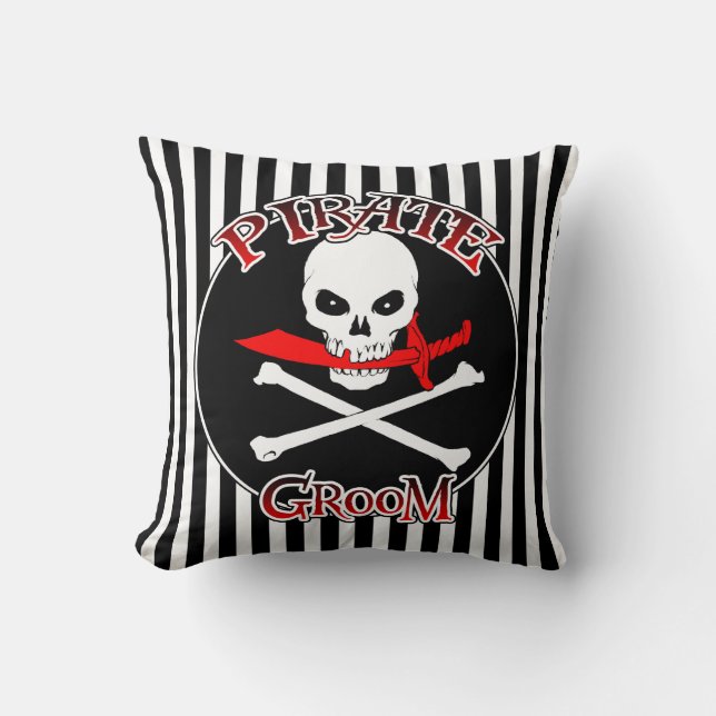 Pirate Groom Throw Kissen (Vorderseite)