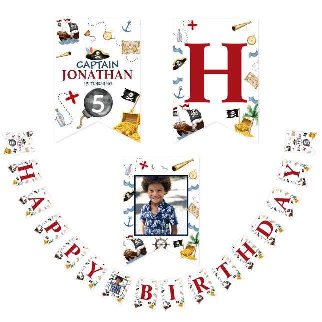 Pirate Happy Birthday Party Wimpelkette (Von Creator hochgeladen)