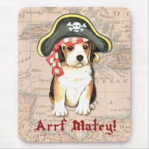 Pirate Hat Beagle Mousepad