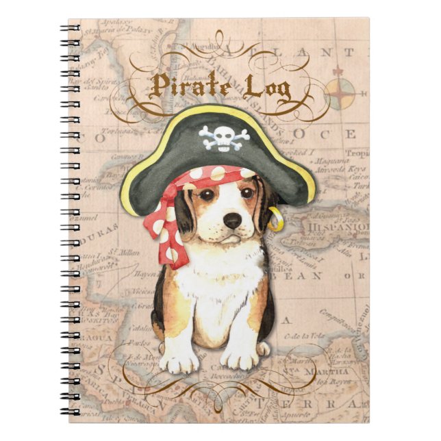 Pirate Hat Beagle Notizblock (Vorderseite)