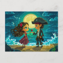 Pirate heiratet seine Brille am Strand