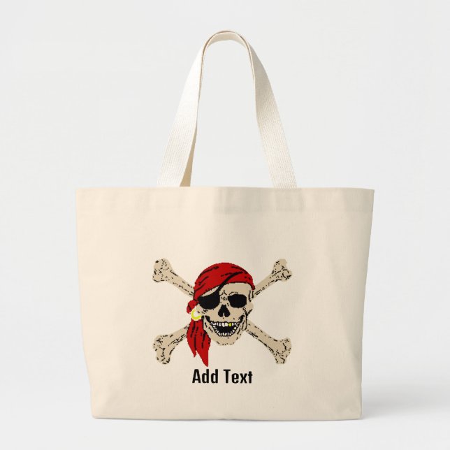 Pirate Hintern Bag Jumbo Stoffbeutel (Vorne)