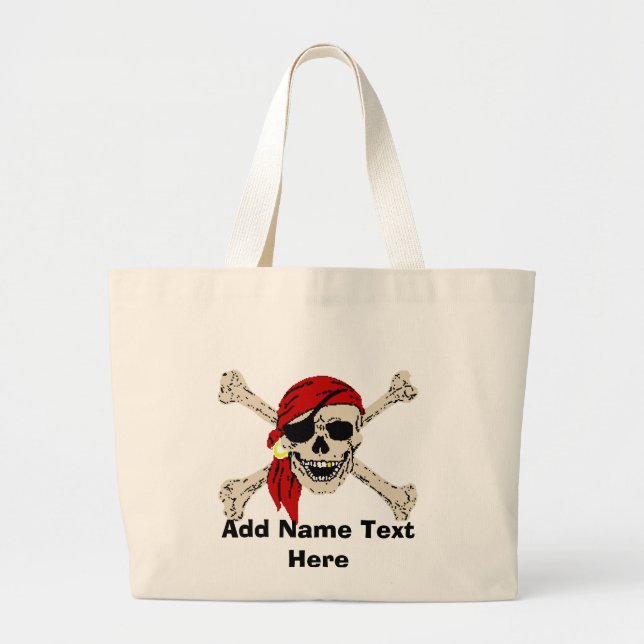 Pirate Hintern Bag Jumbo Stoffbeutel (Vorne)