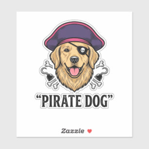 Pirate-Hund-Vintage-Stickerei-Shirt-Design_1 Aufkleber