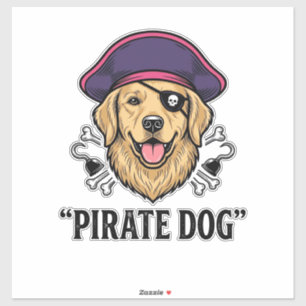 Pirate-Hund-Vintage-Stickerei-Shirt-Design_1 Aufkleber