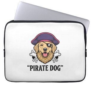 Pirate-Hund-Vintage-Stickerei-Shirt-Design_1 Laptopschutzhülle