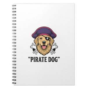 Pirate-Hund-Vintage-Stickerei-Shirt-Design_1 Notizblock