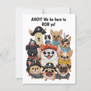 Pirate Hunde Geburtstag Postcard Funny Pet Gruß Postkarte