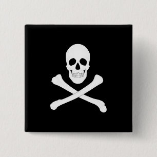 Pirate (Jolly Roger) Flag Button