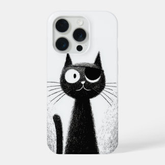 Pirate Katze – Süße, minimalistische Katzenkunst iPhone 15 Pro Hülle