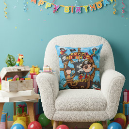 Pirate Kids Birthday Party Gift Kissen