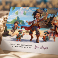 Pirate Kids Shore Adventure Danke Karte