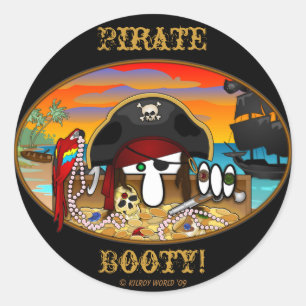 Pirate Kilroy Hintern Sticker