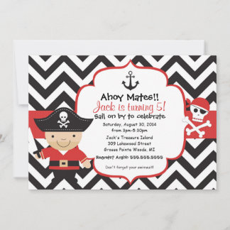 Pirate Kindergeburtstag Party Einladung