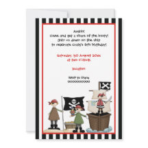 Pirate-Kindergeburtstag-Party Einladung