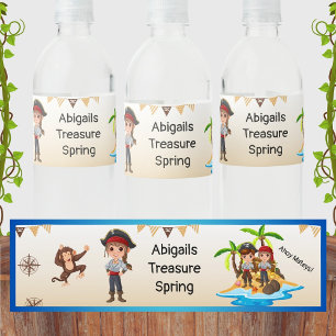 Pirate Kindergeburtstag Wasserflaschenetikett