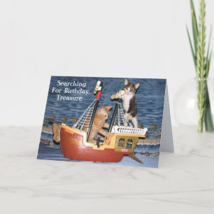 Pirate Kittens Personalisiert Geburtstagskarte Karte