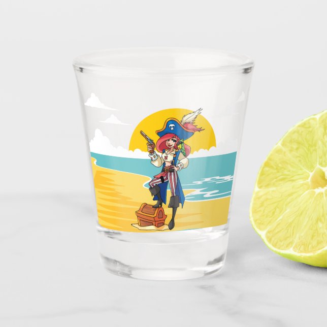 Pirate Lady Treasure Schnapsglas (Vorderseite)