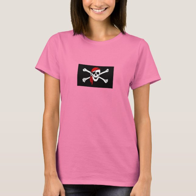 Pirate Lass Flag T-Shirt (Vorderseite)