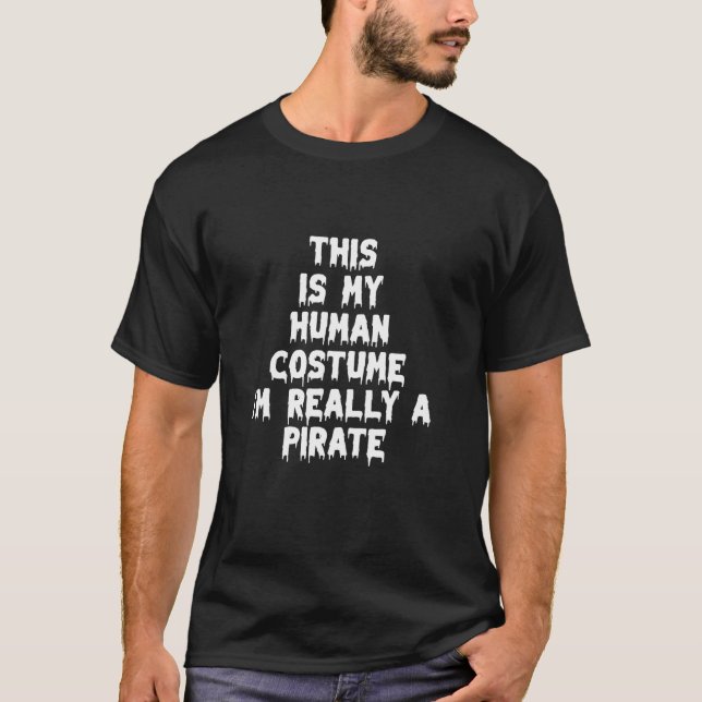 Pirate Lover Buccaneer Funny Pirate Captain Lazy H T-Shirt (Vorderseite)
