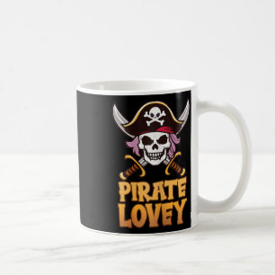 Pirate Lovey Funny Captain Matching Halloween Cost Kaffeetasse